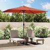 VidaXL Outdoor Parasol with Metal Pole, Patio Sunshade, Sun Shelter, Beach Parasol Garden Terrace Balcony, 44504