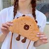 Lightweight Bread Capybara Shoulder Bag Cute Creative Cartoon Pouch Daily