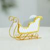 Christmas Sleigh Iron Sculpture Ornament Candy Bowl Container Mantels Decors For Home Office Centerpieces Decoration
