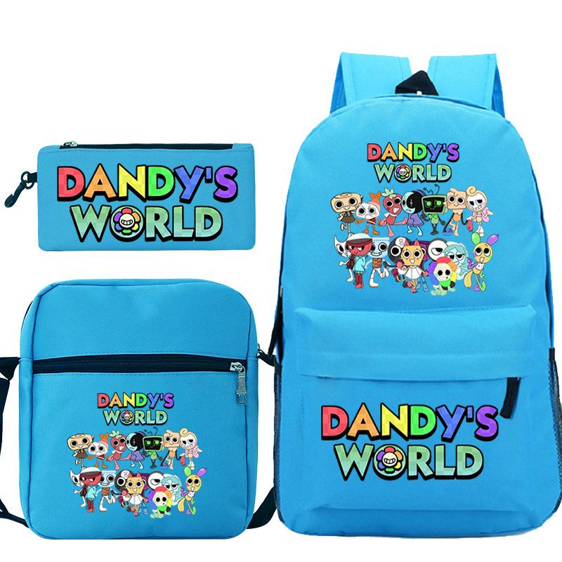 Товары по игре Dandy's World, школьный рюкзак для начальной и средней школы из трех частей, популярный детский рюкзак