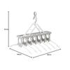 Twinmall Polypropylene Clothes Drying Rack, 7-Row, Gray, 44cm Wide x 52cm Deep, BEILU BE-04G