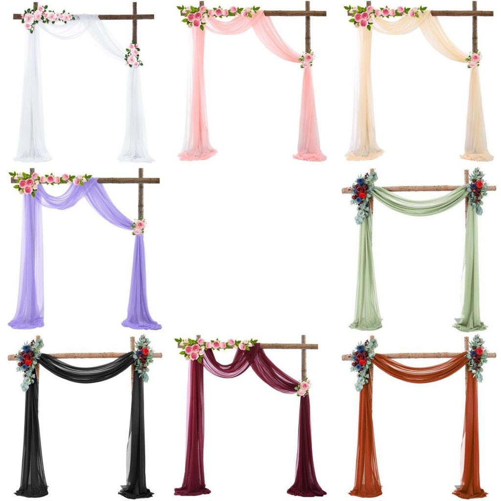 Украшение для Хэллоуин-вечеринки Полупрозрачная шифоновая занавеска для арочных дверей и окон