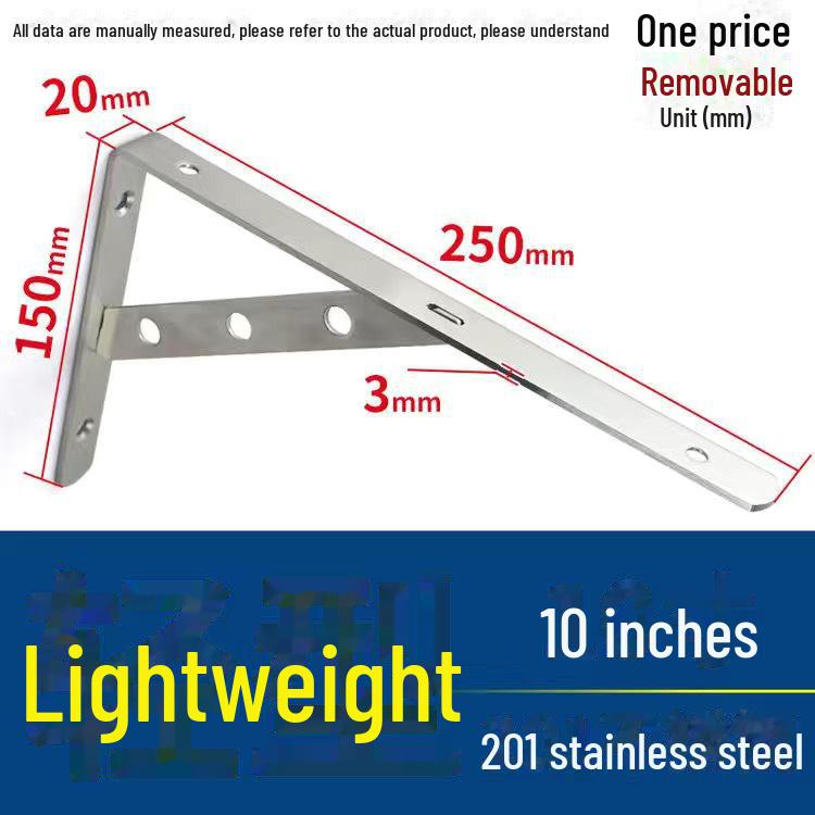 Настенный треугольный кронштейн из нержавеющей стали