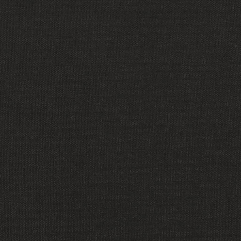 Footstool Black 45 x 29.5 x 35 cm Fabric and Faux Leather