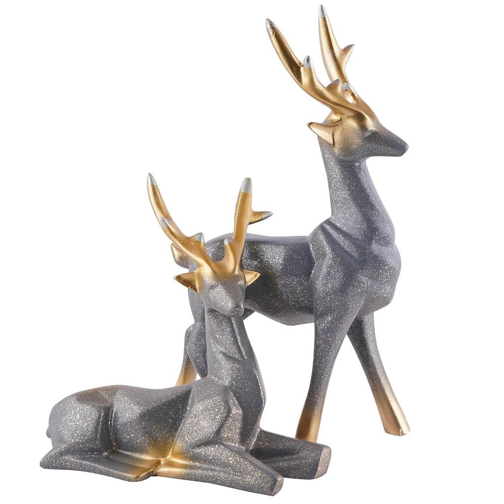 Deer Statues for Home Decor, Decorative Animal Figurines Sculptures, Living Room, Bedroom, Kitchen, Dining Room, Showpiece