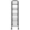 Kitchen Trolley 5 Tier Black 46 x 26 x 105 cm Iron