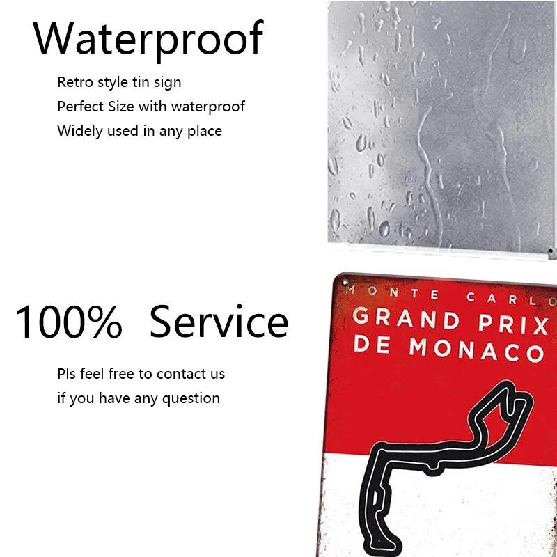 Металлический Плакат Гоночный Трек F1 Конкуренция Винтаж Оловянный Знак Ретро Железная Пластина Бар Клуб Человек Пещера Домашнее Украшение Стены Художественные Наклейки