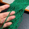 Премиальные круглые бусины из натурального зеленого агата 3 мм для DIY ожерелья/браслета