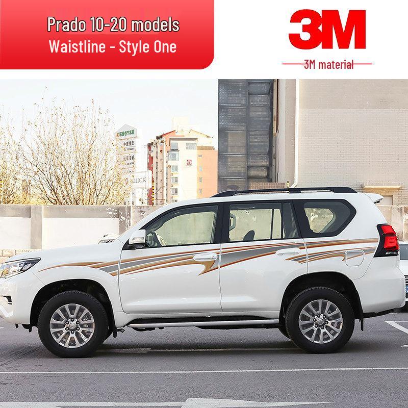 Toyota Prado 10-22 Модели Автомобильная Полоса на Кузов Наклейка на Поясную Линию.