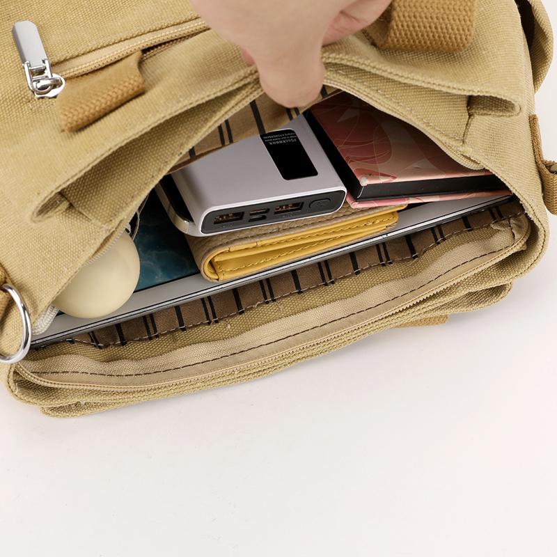 Женская сумка через плечо, большая вместительная сумка из холста