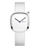 Кварцевые часы BERING Pebble White с сетчатым ремешком из нержавеющей стали, обычный импортный продукт, внутренняя гарантия 3 года, сапфировое стекло, устойчивое к царапинам, поломка