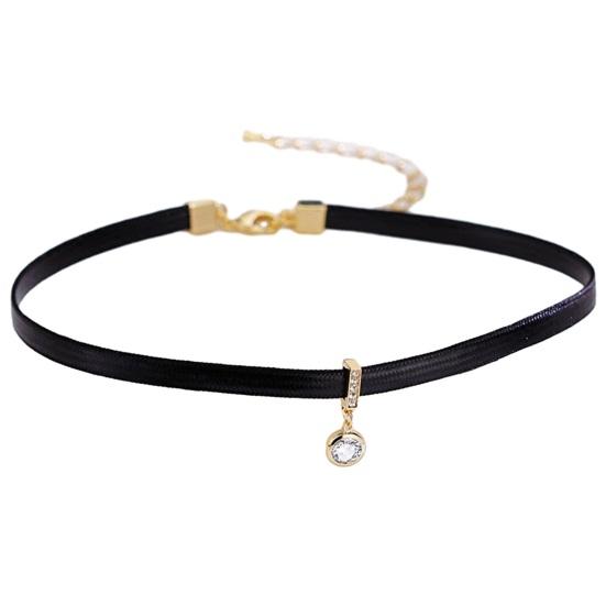 Круглый кулон с кубическим цирконием, короткое колье, ожерелье, регулируемая длина, простое женское короткое ожерелье, ювелирное изделие, подарок