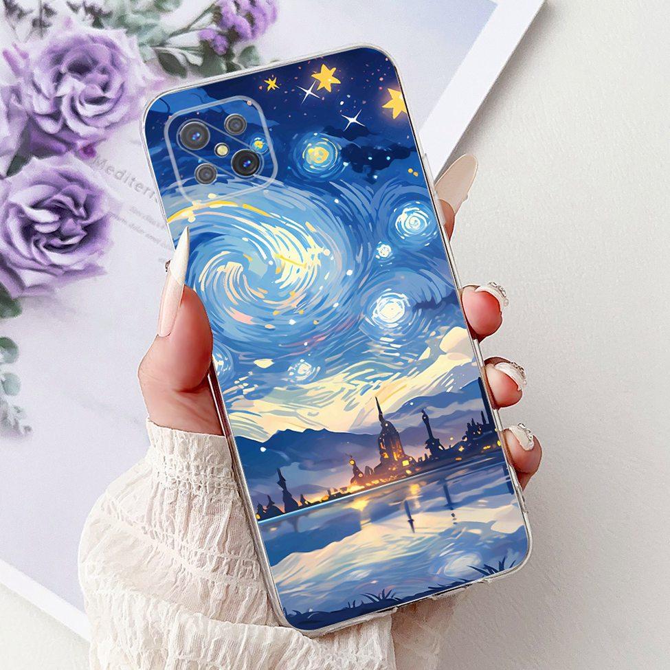Прозрачный чехол-крышка для Oppo Reno 4Z 5G CPH2065 Милый Кот Модные Цветы Расписанный Мягкий Задний Чехол Для Телефона Oppo Reno4 Z 5G