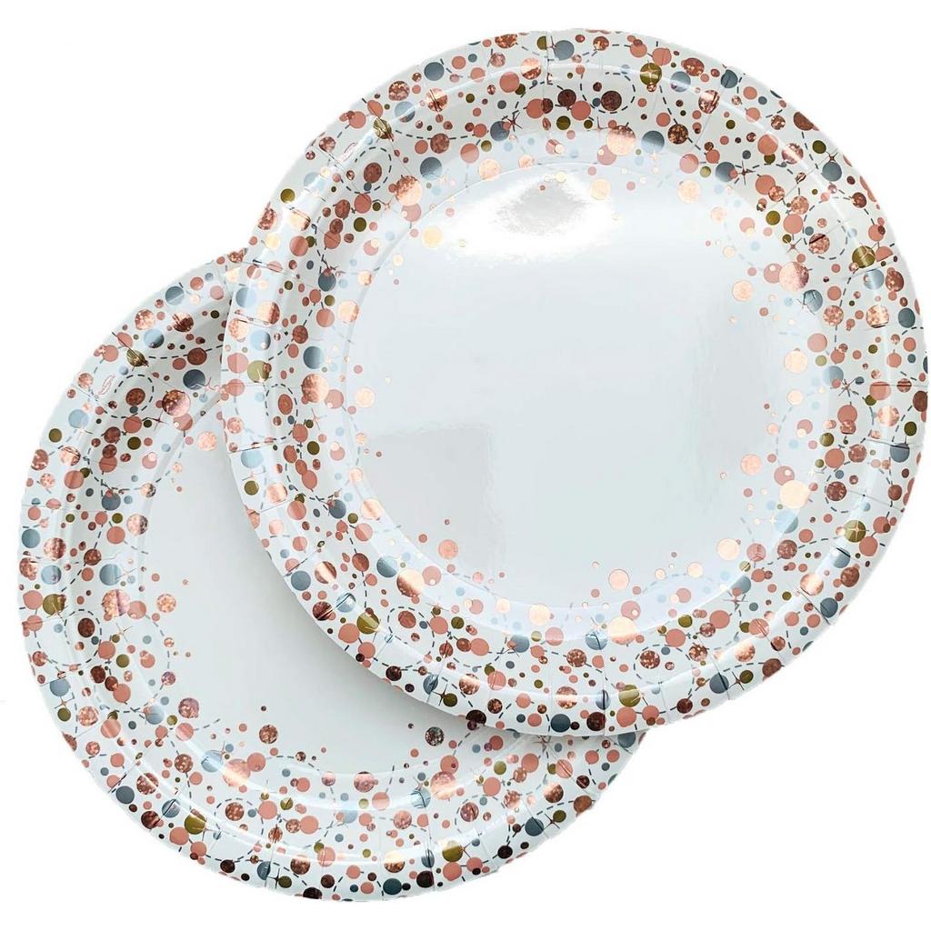 Oaktree Fizz Paper Sparkling Party Plates (Pack of 8)