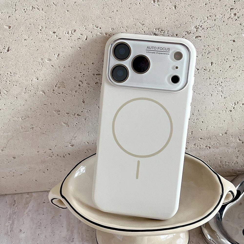 Секунды Меняются На 17Pro Max Жидкий Силиконовый Магнитный Чехол для IPhone 17 Air 16 15 Беспроводная Зарядка Большая Стеклянная Защитная Крышка для Объектива