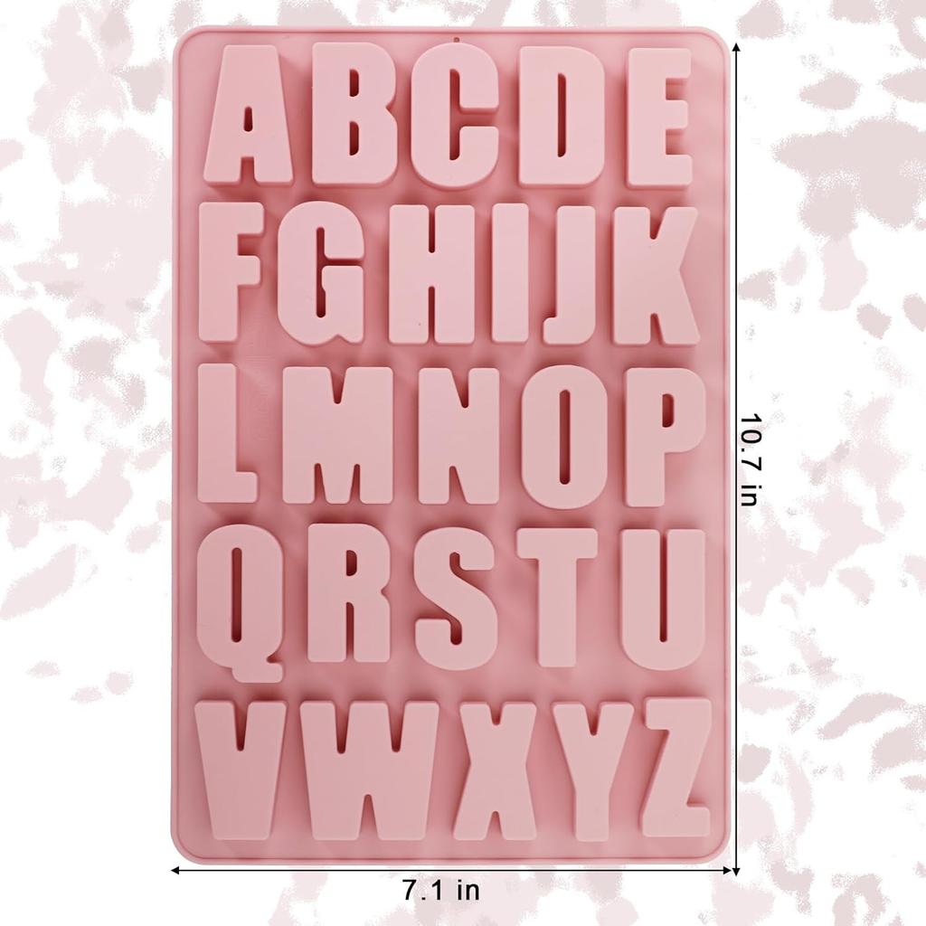 26 Cavities Silicone Letter Mold for Baking, Chocolate, Crayon - Large Depth Alphabet Mold for Cake, Candy, Resin, Soap - BPA Free & Easy Release.