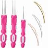 6Pcs/Set Durable Hook Needle Hair Extension Wig Making Kit Micro Hook  for Hair Braid Making