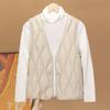 Japanese New Women's Clothing, Light and Thin V-neck White Duck Down Vest, Vest Liner, Fashionable Inner Vest