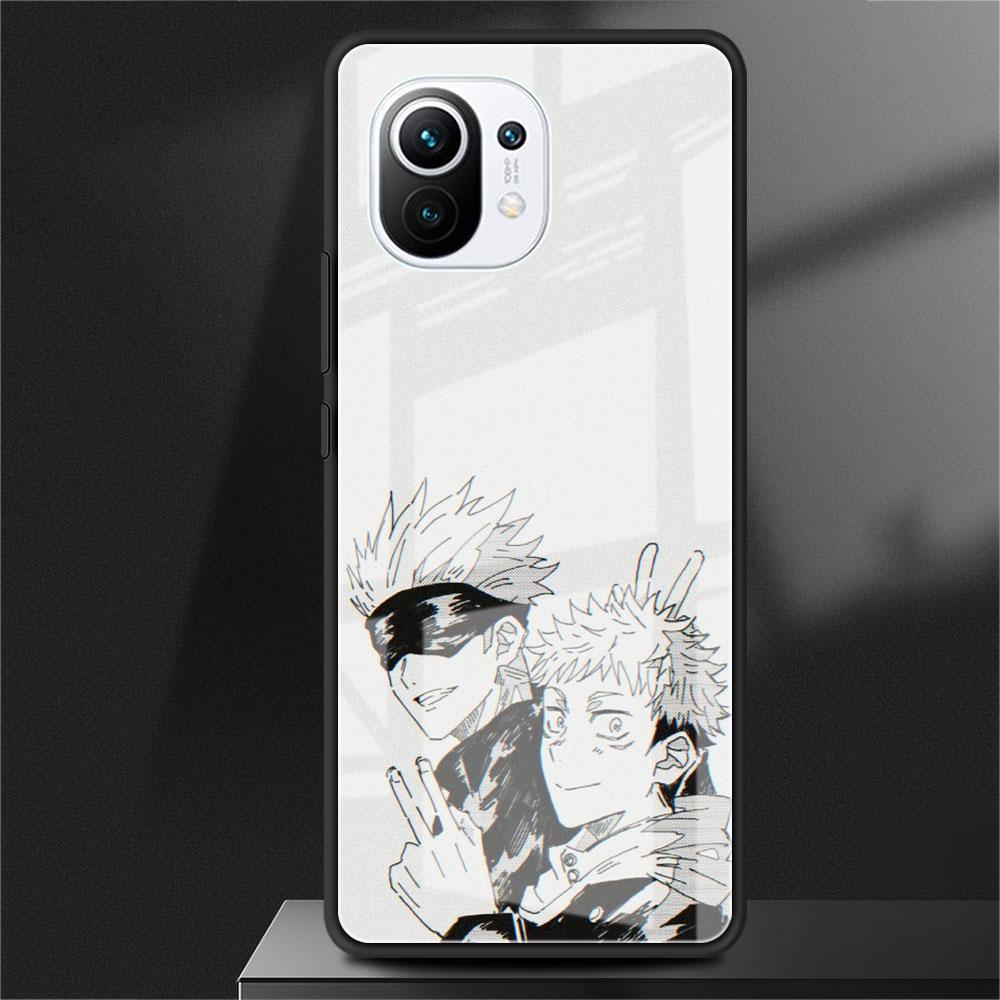 Чехол для телефона Jujutsu Kaisen Anime Glass для Xiaomi Poco X3 NFC 11 Lite 11T F3 M3 для Redmi Note 11 10 9 8 Pro 10S 9S 9A 9C