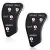 2Pcs 4 Wheel Baseball Indicator Umpire Baseball Counter Clicker for Softball Recording Balls Baseball Umpire Clicker Set