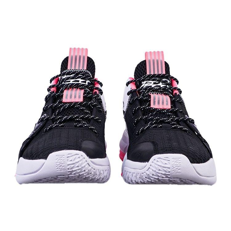 Anta Light Crazy 2 Slip Resistant Durable Mid Top Basketball Shoes Men Sneakers Black Pink White 112141640S-2