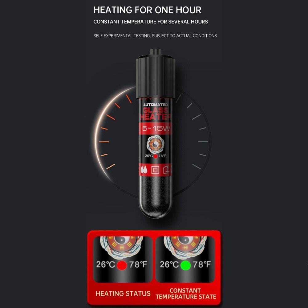 Automatic Submersible Heater Rod 5/10/15W Aquarium Heater Fish Tank Heating Rod Aquarium