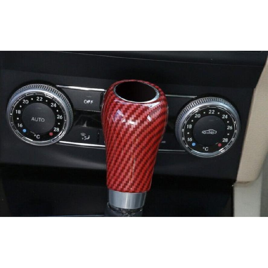 Shift Knob Cover Red Carbon Fiber Central Console Gear For Benz G-Class 2009-11