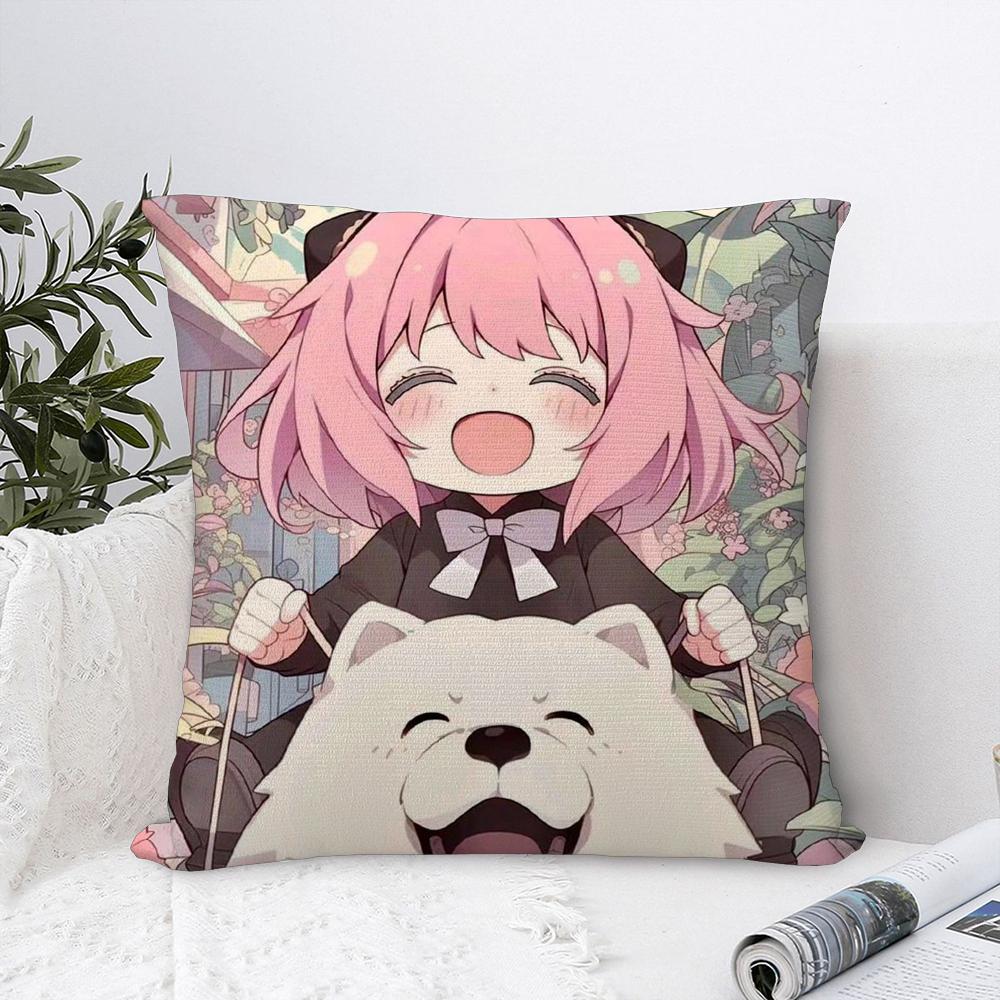 Anime Cute S-SpyX Family Pillow Case Sofa Decorative Home Double-sided Printing Short Plush Cushion Cover Throw Pillow Cover