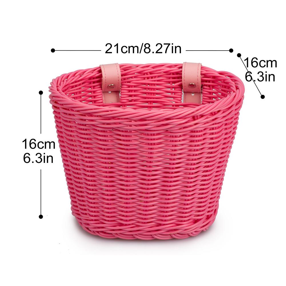 Kids Bike Basket Cycling Handlebar Pouch Bicycle Wicker Baskets Child Scooter Front Storage Basket Children Bike Carrier Bags