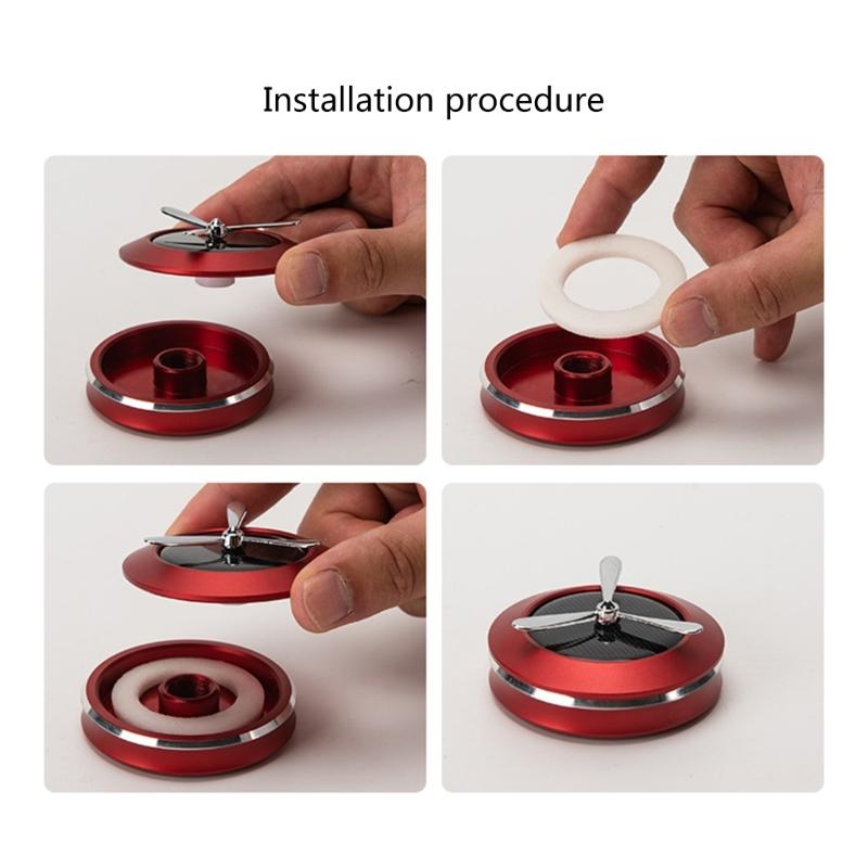 Автоматический вращающийся аромадиффузор на солнечной батарее, освежители воздуха, декор для приборной панели, украшение