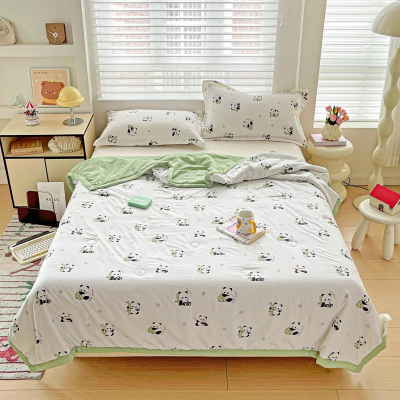 Хлопковое одеяло из марли класса А с соевым волокном - Двухслойное, летнее, прохладное, машинная стирка