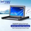MT-Viki 16-портовый VGA KVM-переключатель с 15,6-дюймовой светодиодной консолью для монтажа в стойку