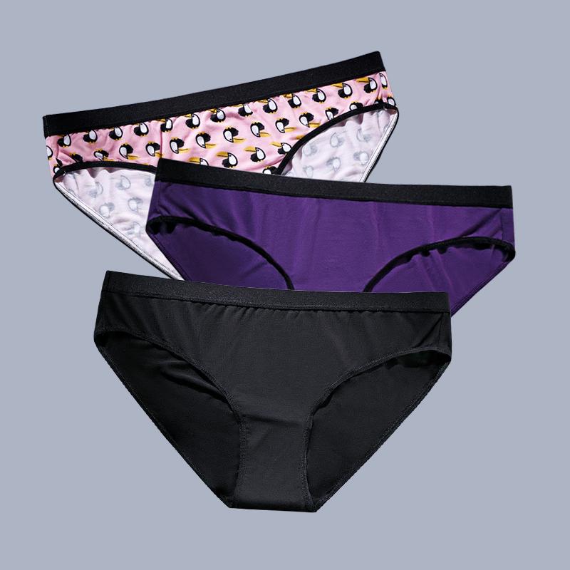BONITOS 3 шт., сексуальные женские трусы с принтом, женские трусики с высокой талией, трусы больших размеров