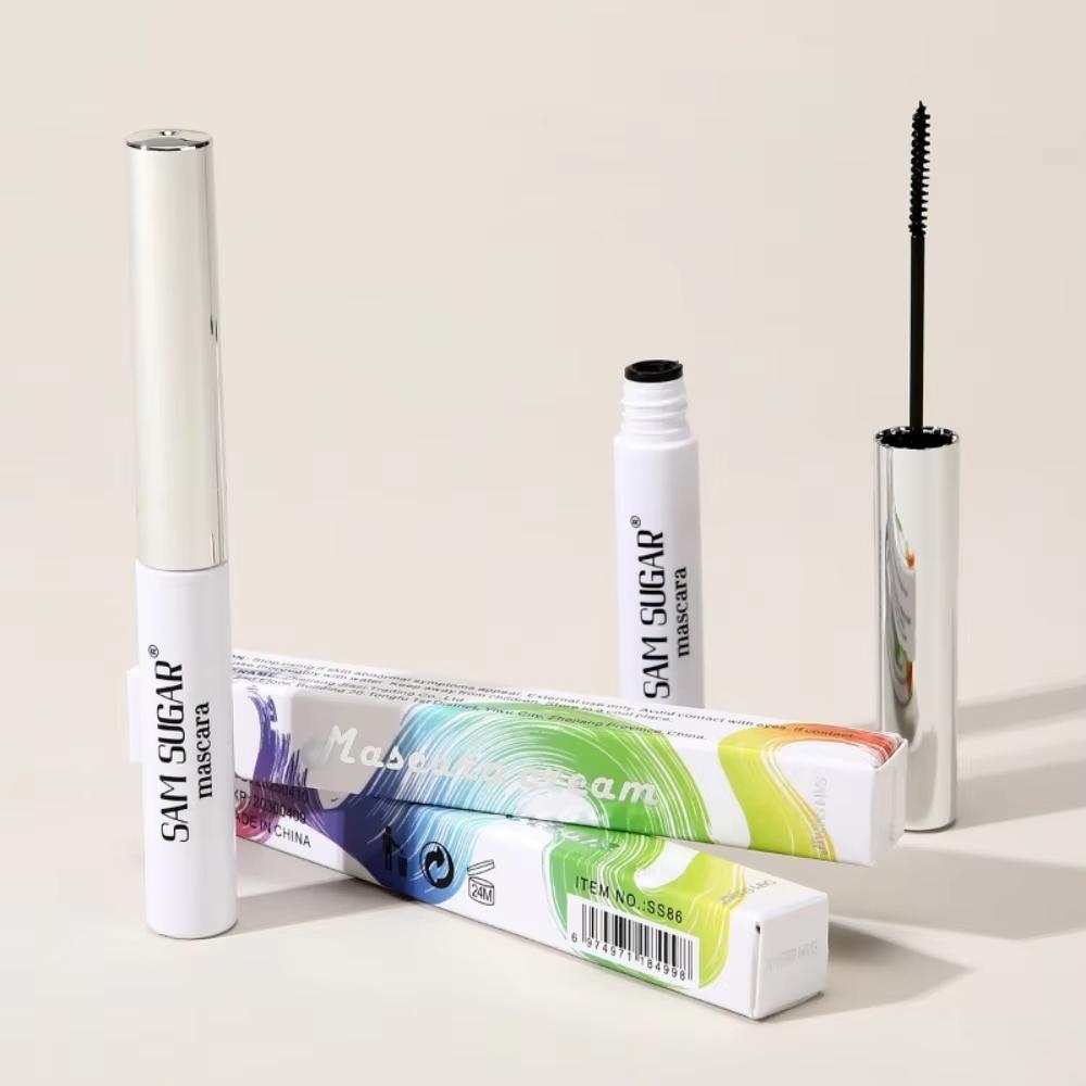 Тушь для ресниц с шелковыми волокнами, цветная, ультратонкая кисточка, удлиняет ресницы, водостойкая, стойкая, быстросохнущая, зеленая, розовая, подкручивающая тушь, макияж