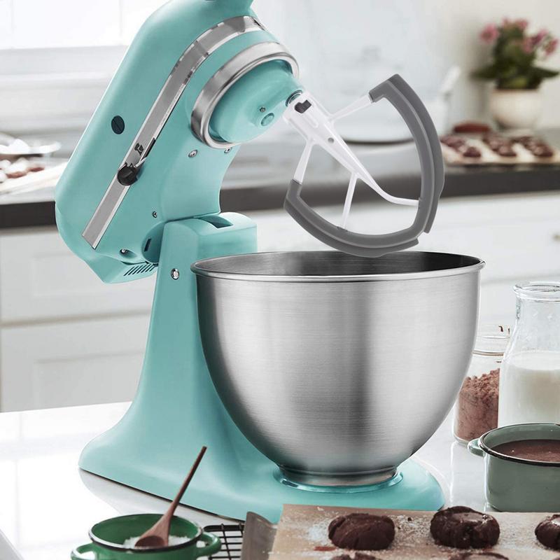 Гибкая лопатка для взбивания 6-квартовая кухонная лопатка для смешивания с гибким скребком для чаши Универсальный аксессуар для стационарного миксера Для теста для пирогов Сливок