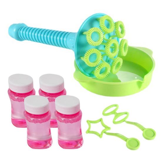 Детская труба-мыльница с наполнителем для мыльного раствора, палочка для выдувания пузырей с несколькими отверстиями, игрушка для мальчиков и девочек, выдувающая мыльные пузыри
