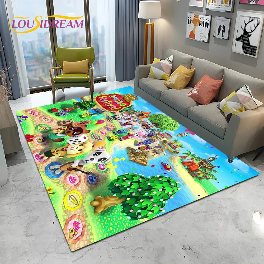 Ковер с рисунком Animal Crossing New Horizons, Ковер для гостиной, спальни, дивана, Придверный коврик, Декор, Детский нескользящий коврик для игр