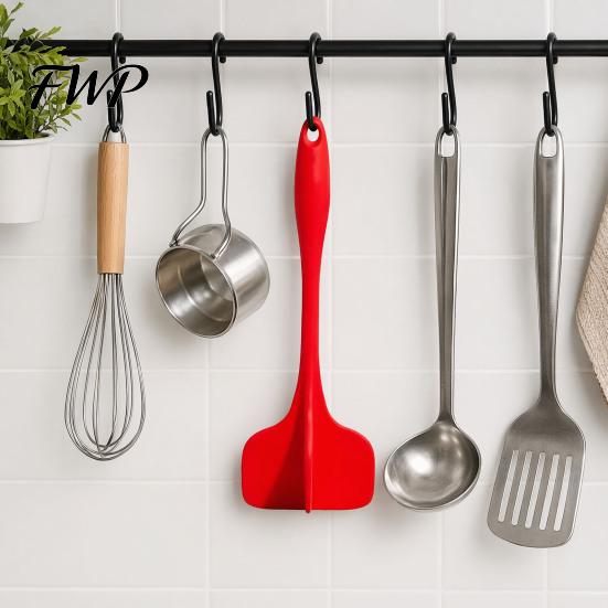 Long Handle Meat Smasher Silicone Quad Chopper with 4 Blade, Non-stick Smasher, Heat Resistant Ground Beef Tool, Kitchen Essentials Comfortable