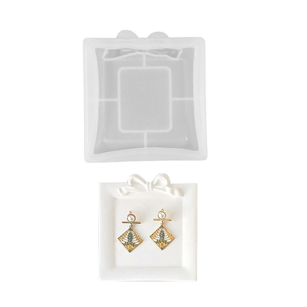 Лоток для хранения, силиконовая форма, сделай сам, кристаллический бантик, форма для лотка, формы для эпоксидной смолы, гипса, бетона, цемента, поделки, литейная форма