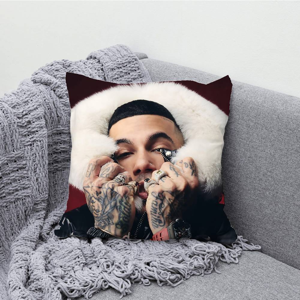 SANTANA MONEY GANG Sfera Ebbasta Наволочка для декоративной подушки 45x45см 55x55см 30x30см Квадратная наволочка для автомобильной подушки Декор для дома Спальни Подарок