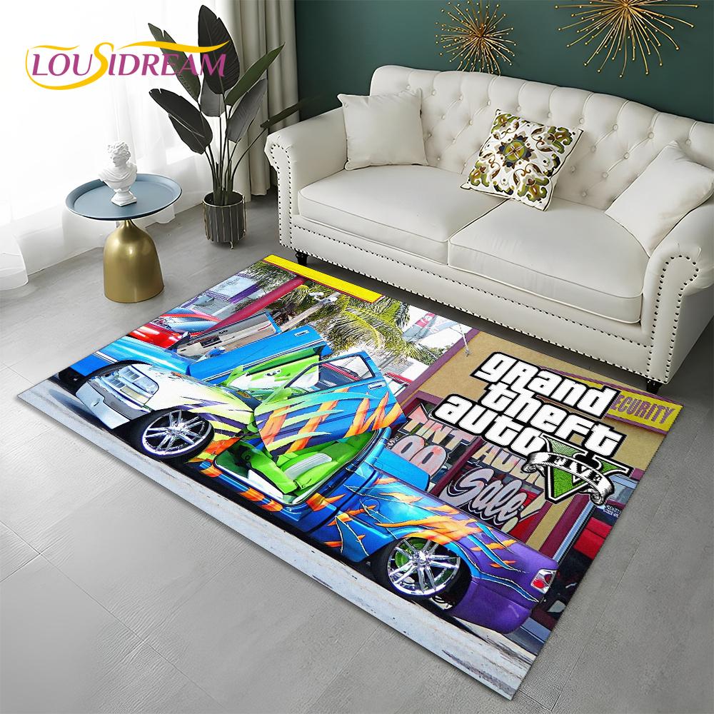 Игры Grand Theft Auto 3D GTA Игровой ковер для дома, гостиной, спальни, дивана, придверный коврик, декор, детский коврик, нескользящий коврик для пола