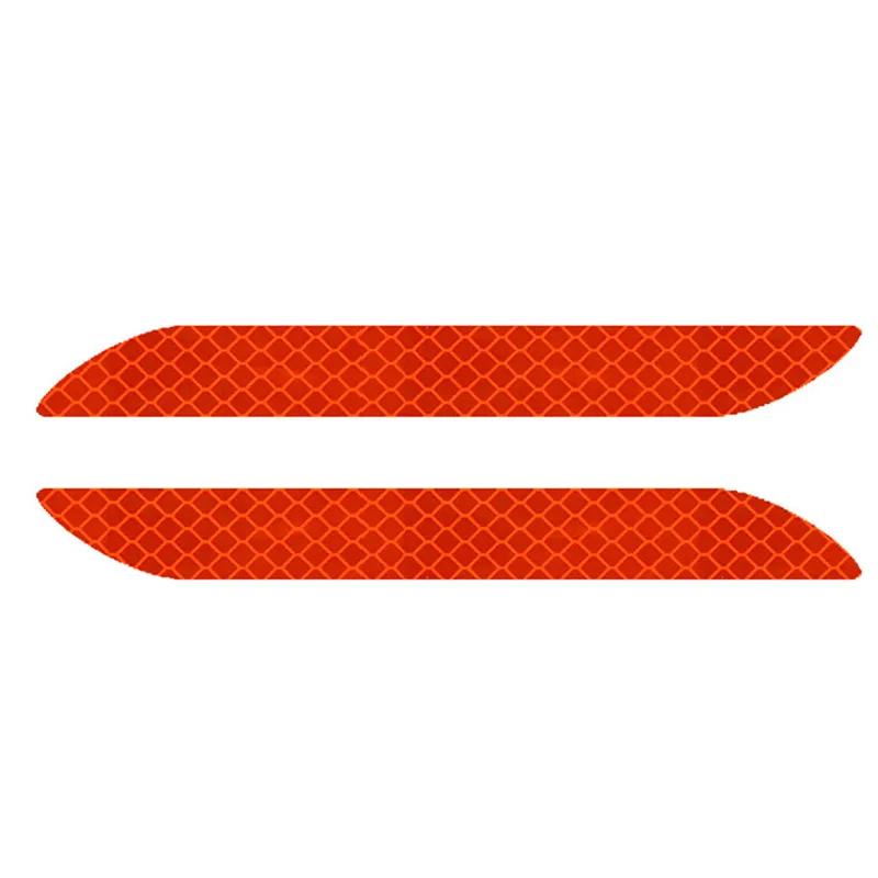 2 шт. Автостайлинг Предупреждающие наклейки безопасности Декоративная светоотражающая лента Бампер Дверь Крыло Борт Знак безопасности при вождении Светоотражающая лента