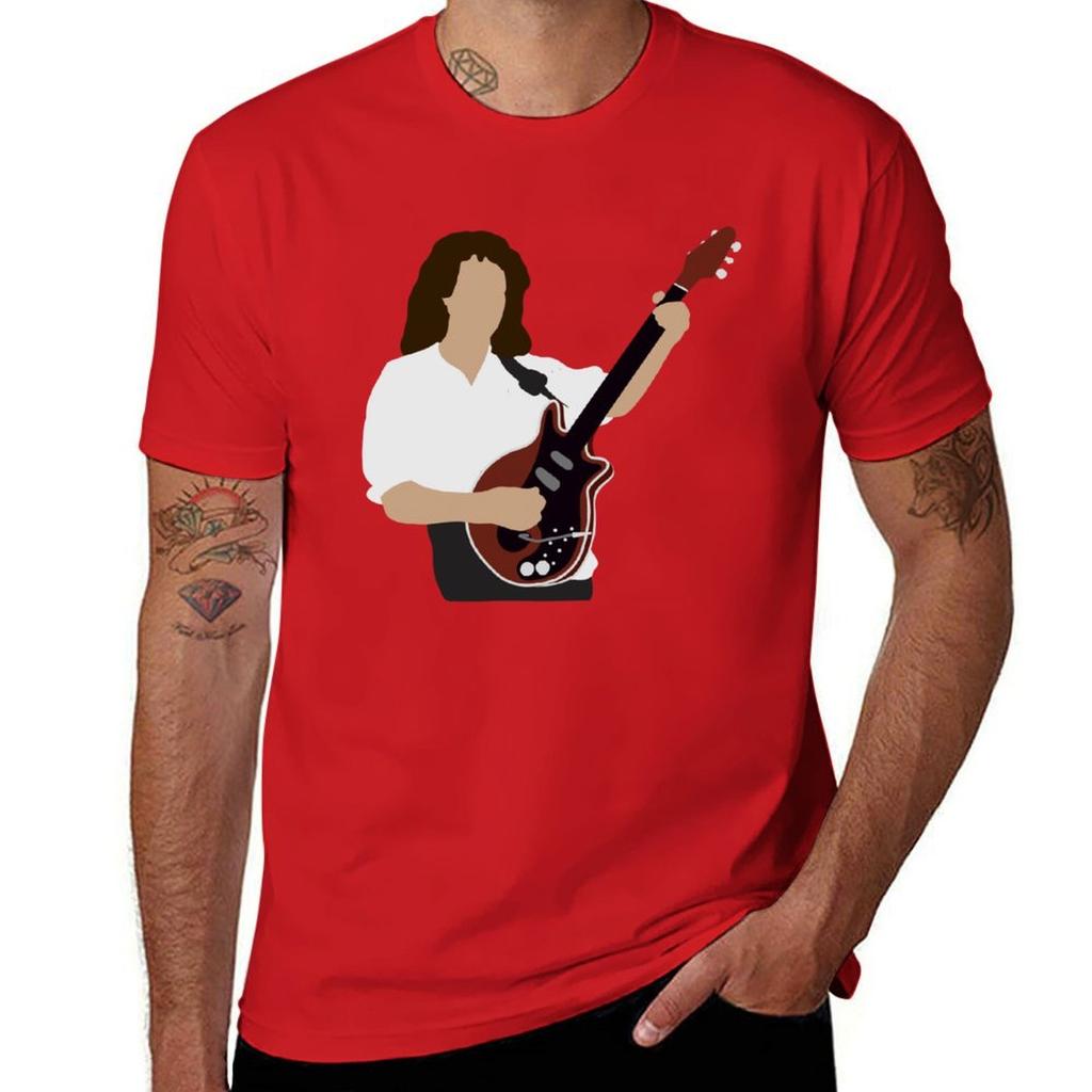 Минималистичная футболка Brian May 1 Однотонные Забавные Унисекс Футболки Champion