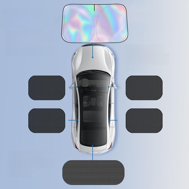 Универсальный титаново-серебряный лазерный автомобильный солнцезащитный козырек - теплоизоляция и защита от солнца