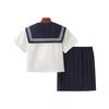Aculldo Sailor White Short Long and White Kansai Open Cute Cosplay JK Student High School Student School Cultural Authentic Uniform Sleeve Size