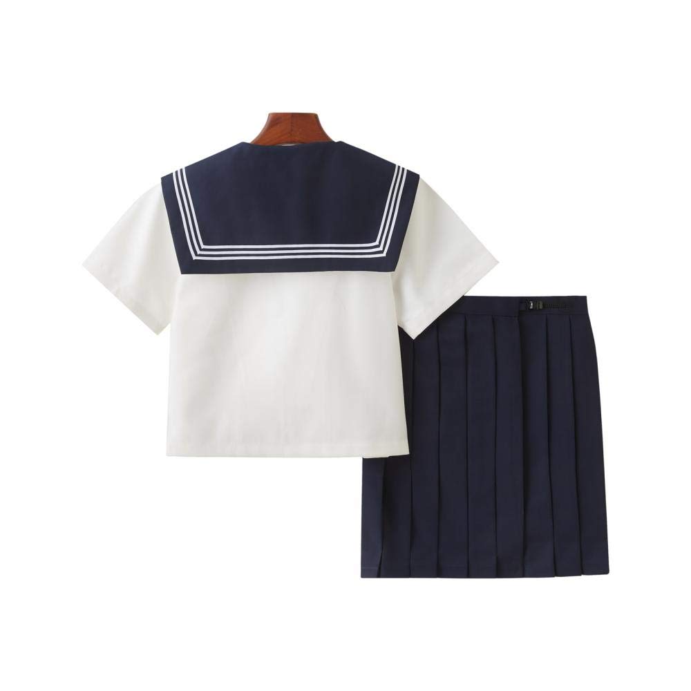 Aculldo Sailor White Short Long and White Kansai Open Cute Cosplay JK Student High School Student School Cultural Authentic Uniform Sleeve Size