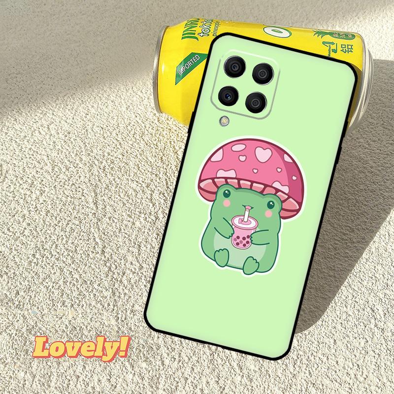 Милый Чехол-Лягушка с Грибом Для Samsung Galaxy M52 M36 M06 M16 M56 M33 M15 M55 M31 M13 M12 M14 M53 M32 M35 M34 M54