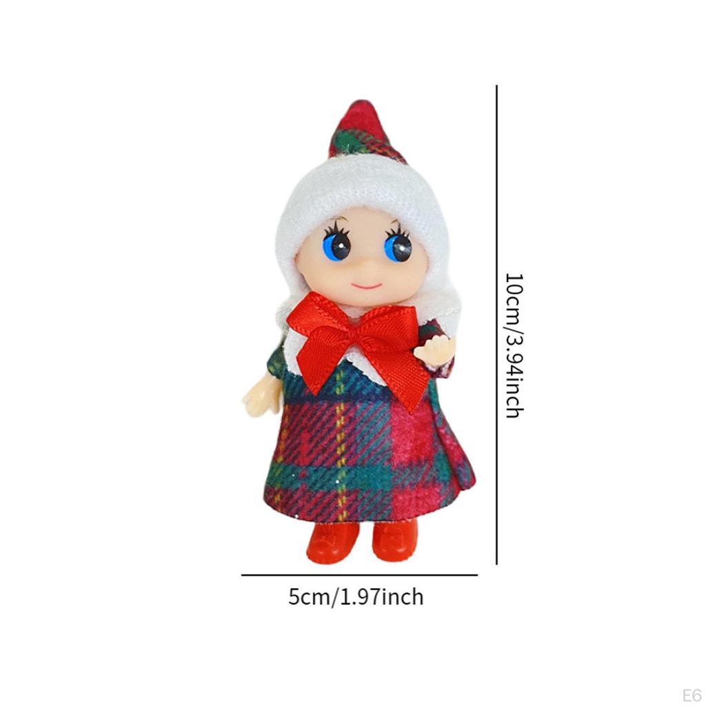 Christmas Elf Doll Figurine Home Decor Keepsake Decorative Art Crafts Desktop Ornament Xmas