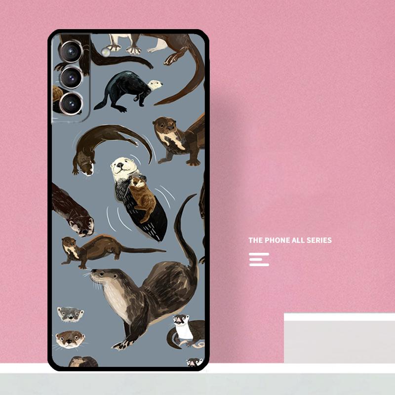 Чехол для телефона с рисунком морской выдры для Samsung Galaxy S26 S23 Ultra S20 S21 S22 S24 S25 Plus S10 S25 FE Чехол Coque