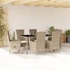 VidaXL Garden Dining Set with Cushions 7 Pcs, Patio Table, Patio Furniture, Outdoor Furniture, Beige 3277579